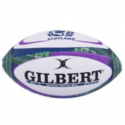 Ballon de rugby avec support en bois de thuya