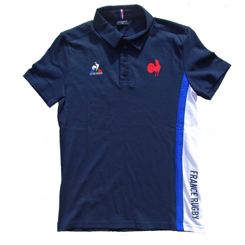 Polo XV de France rugby blanc homme