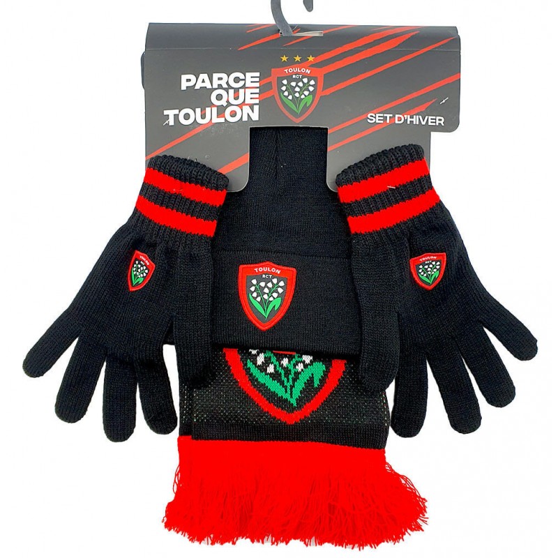 Pack Bonnet-gants-Echarpe RC Toulon
