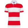 Unisex short-sleeved striped polo shirt