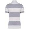 Unisex short-sleeved striped polo shirt