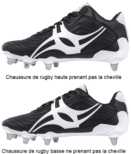 Quelle est la différence entre une chaussure de rugby haute et basse ?